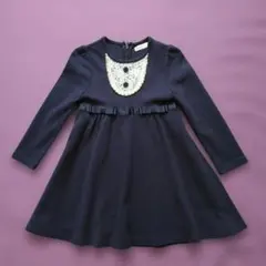 ワンピース　100㎝　紺色　入園式や発表会や結婚式など　女の子