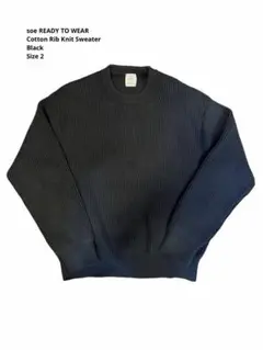 soe READY TO WEAR コットンリブニット ブラック サイズ2のサムネイル