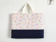 【R1】レッスンバッグ ハンドメイド トートバッグ ハート