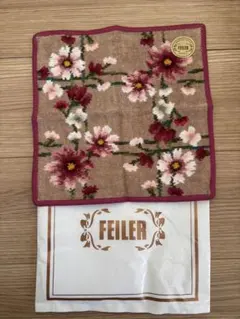 FEILER 花柄タオルハンカチ 約25cm