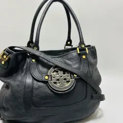 TORY BURCH トリーバーチ アマンダ レザー ハンドバッグ 2way黒