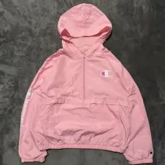 チャンピオン　ナイロンジャケット　パーカー　プリント　古着