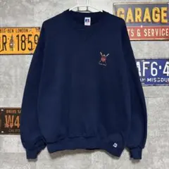 鮮*断様 90s USA製 RUSSELL ATHLETIC スウェット ネイビ