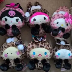 キティ パンダ ぬいぐるみ マスコット ソフビ チャーム 日焼け ギャル 豹柄 キティ パンダ ぬいぐるみ マスコット ソフビ チャーム 日焼け ギャル