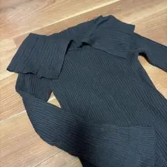 GRL 襟付きブラックニット ニット 黒ニット セーラーニット