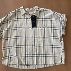 新品未使用！Levi's チェック柄 半袖シャツ ベージュ Mサイズのサムネイル