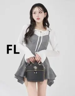 darich レイヤードランダムヘムチェックミニワンピース FL