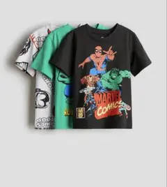 H&M120/130㎝スパイダーマン　プリントTシャツ 3枚セット