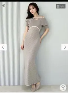 RESEXXY チェックコンビタイトワンピース