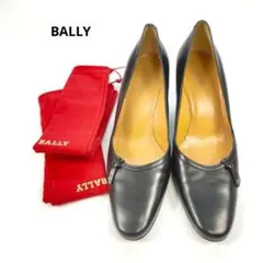 BALLY バリー パンプス アーモンドトゥ ブラック レザー 極美品のサムネイル