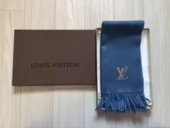 LOUIS VUITTON ルイ・ヴィトン カシミヤ マフラー ブルー