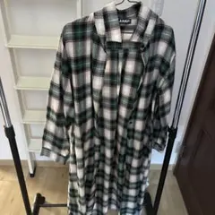 ANAP チェック柄 ロングシャツワンピース