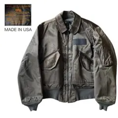 90s USA製 CWU45P ALPHA フライトジャケット カーキ オリーブ