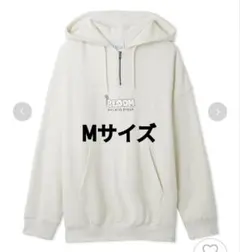 8LOOM ロゴ裏毛ビックパーカー 白 Mサイズ