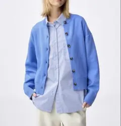 スウェットライクニットドルマンスリーブカーディガン