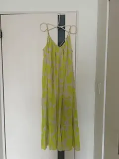 GAP 花柄　キャミワンピース　ロングワンピ 黄色　イエロー