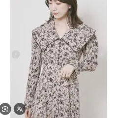 snidelビッグカラーコルセットワンピース