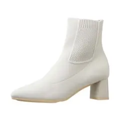 ダイアナ オリジナルソール使用♪5cm サイドゴア風ニットブーツ 23.5cm