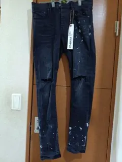 PURPLE BRAND 34 フレアデニム ペイント加工 ブラック PURPLE BRAND 34 フレアデニム ペイント加工 ブラック - メルカリ