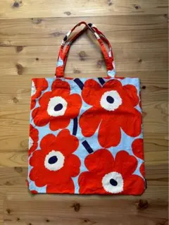 マリメッコ 花柄 コットン トートバッグ