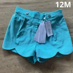 Jacadi ジャカディ　ショートパンツ　半ズボン　スカラップ　青　70 80