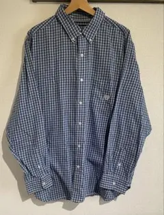 【人気サイズXL】CHAPS チャップス ギンガムチェック BDシャツ 刺繍ロゴ