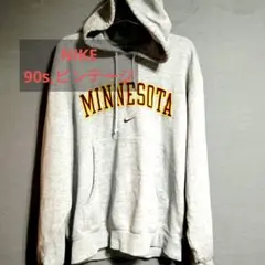希少ビンテージ90's NIKE ミネソタカレッジフーディーパーカー刺繍ロゴ