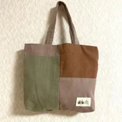 パッチワークエコバッグ　サブバッグ お弁当袋　散歩袋　他色あり