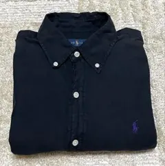 ✨美品✨ Ralph Laurenボタンダウンシャツ　オックスフォード　黒　M