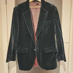 ZARA ダークグリーン ベロア　ジャケット EUR54