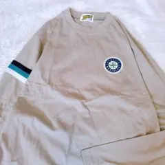 【レア】麒麟淡麗（生）　シアトルマリナーズ　ワンポイントロゴプリント長袖Ｔシャツ