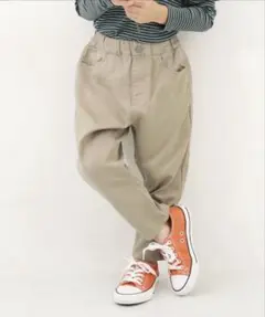 【110サイズ】dev!rock ベージュ ツイルペグトップパンツ