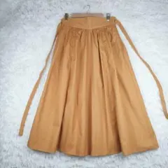 アース　オレンジ 　Fサイズ フレアスカート ロング丈
