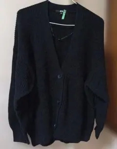UNIQLO ユニクロ Vネックカーディガン 黒 3XL ゆったり ショート丈