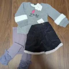 BeBe　100cm トレーナー 　ショートパンツ　タイツ追加