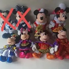 ミッキー、ミニーぬいぐるみバッジセット