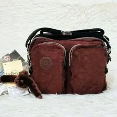 《未使用》kipling キプリング ショルダーバッグ ブラウンのサムネイル