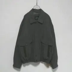 古着 ブルゾン チャコール フェイクレザージャケット 90sビンテージ 中綿