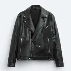 ZARA ダブルライダース レザージャケット 黒 即買いok