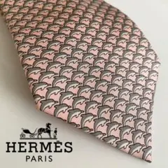 HERMES メンズ ネクタイ ⑱ イルカ