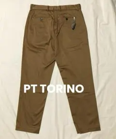 【美品】PT TORINO REBEL FIT コットンスラックスチノパン茶44のサムネイル
