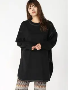 ♥️タイムセール♥️美品 JEANASIS ステッチBIGロンT ブラック