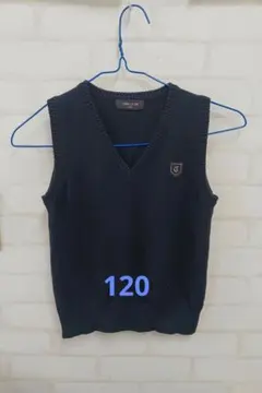 COMME CA ISM 綿混 Vネックベスト 120