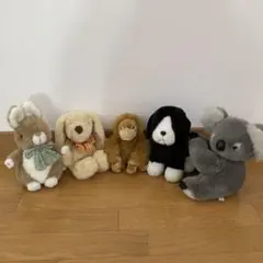 ち*く様 2個オオイケ オーイケ 昭和レトロ タータン熊 ぬいぐるみ くま