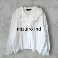 近年【美品✨】ミズイロインド プリント フレア ショートシャツ