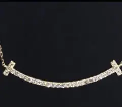 ゴールド　スマイルネックレス