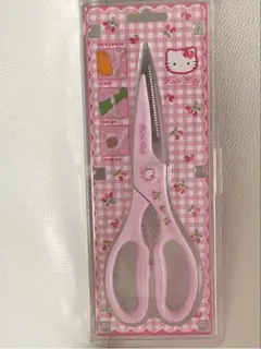 新品未使用　2013年製　キッチンばさみ　ハローキティ　水玉リボン　レア 新品未使用 2013年製 キッチンばさみ ハローキティ 水玉リボン レア