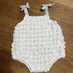 petit main ホワイトロンパース 70