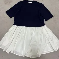 sacai サカイ キッズ 半袖ワンピース プリーツ 90cm - メルカリ