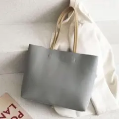 SALEトートバッグ A4サイズ 横型 オフィス バッグ レディース グレー